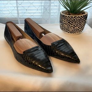 Vince Camuto Embossed snakeskin pointed toe flats